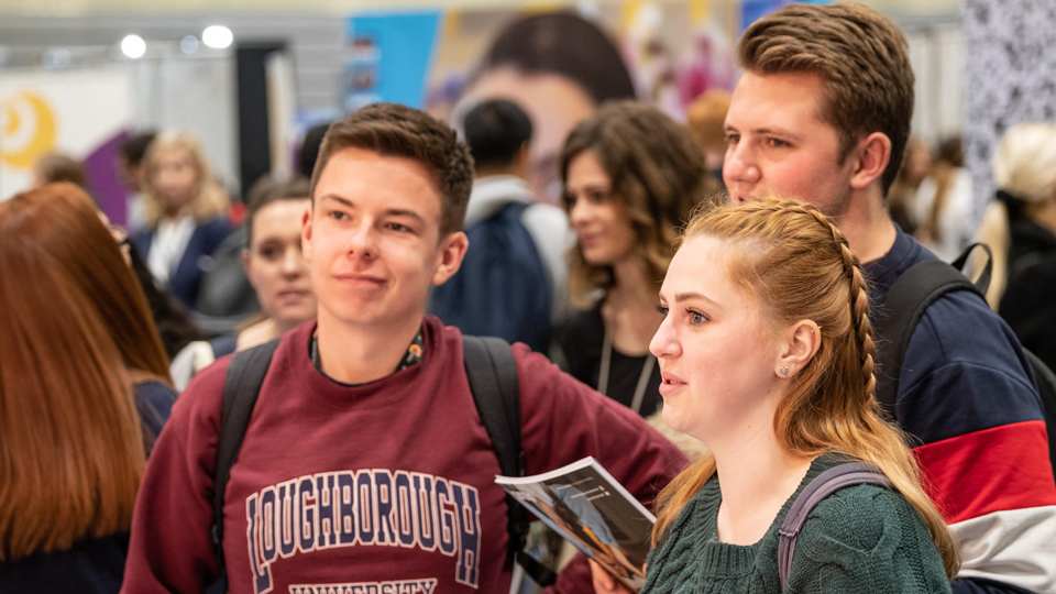 Students at a careers fair